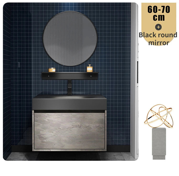 Modern Bathroom Cabinet Smart Mirror Cabinet Rock Integrated Washbasin Bathroom Vanity Cabinets with Sink Bathroom Furniture