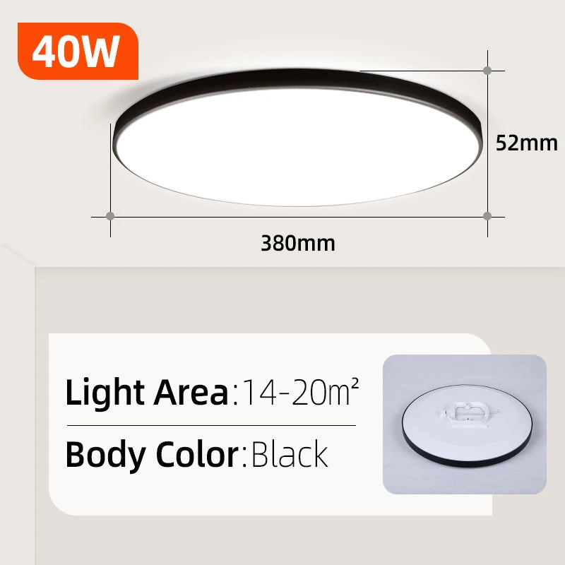 Modern Ceiling Lamp 220V Dustproof Led  Ultra-thin Ceiling Chandelier for Indoor Living Room Bedroom Decorative Ceiling Light