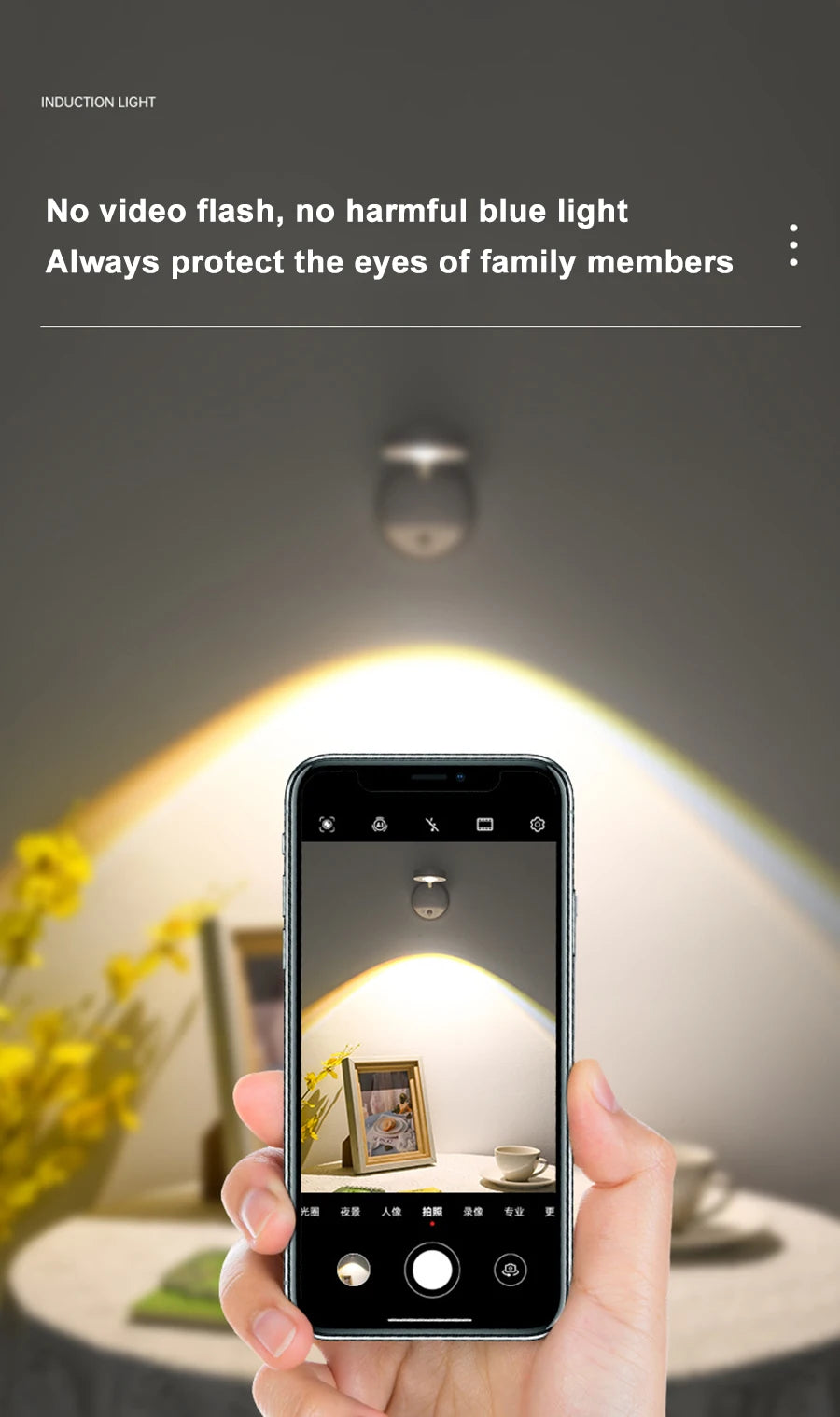 Motion Sensor Light Wireless Night Light USB LED for Kitchen Bedroom Mural Living Room Sensor Wall lamp Indoor Lighting LED USB