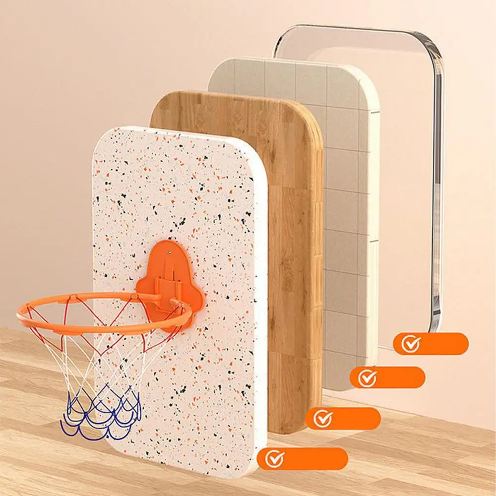Indoor Basketball Hoop 32cm Dribbling Silent Basketball Training Hoop Noiseless Bouncing Foldable Wall-Mounted Outdoor Toys