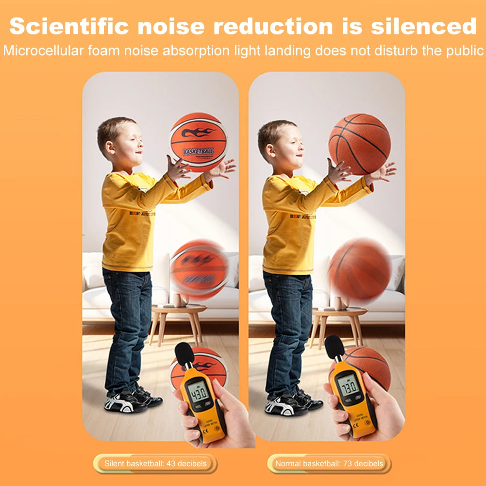 Silent Basketball 18cm 21cm and 24cm High Resilience Air Bounce No Noise Indoor Sports Equipment