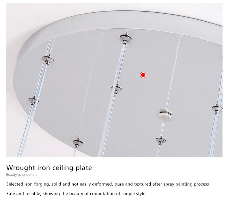 Lustre Attic Kitchen Hotel Led Ceiling Chandelier for Dining Decor Living Room Lamps Modern Meteor Shower Indoor Pendant Light