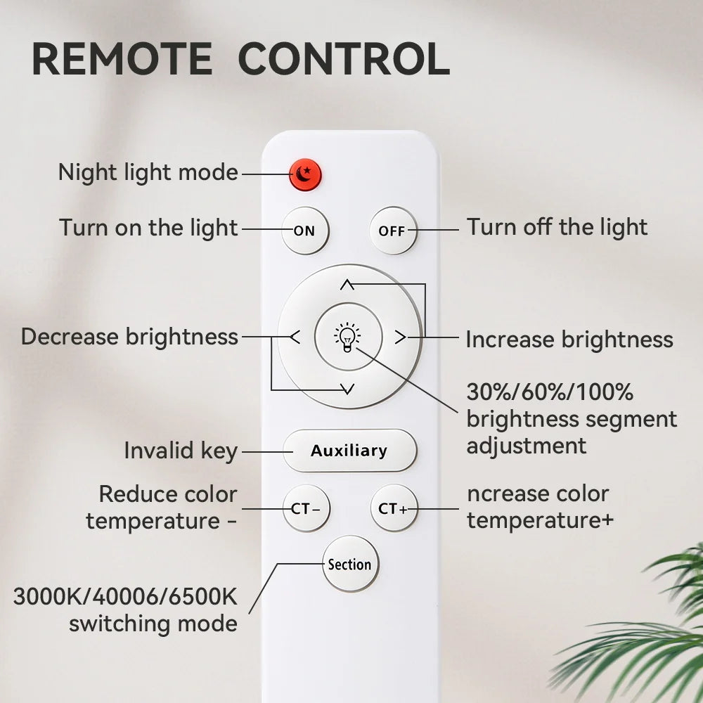 Smart Led Ceiling Light with Remote Control 3 Colors Dimmable Ceiling Lights Ultrathin Panel Lamps Bedroom Kitchen Ceiling Lamp