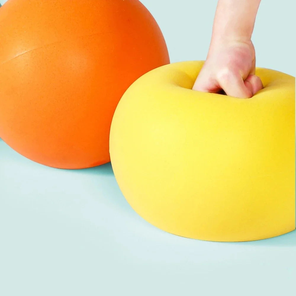 Silent Foam Basketball  Cloth Wrapped Sensory Ball For Kids Indoor Play Motor Skills Safe Toy Fitness