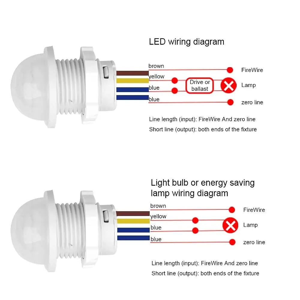 Motion Sensor Light Switch,Sensor Smart Detection Switch,30 Second Delay Working,Ceiling or Wall Mount for LED Lamp,Bulb Light