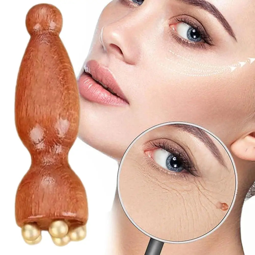 Facial massager tool Lotus Seedpod Shape Massager Sandalwood Face Eye Massage Tools Gua Sha Face Skin Care Massage Sticks