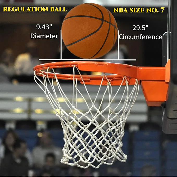 Silent Basketball Size 7#(29.5")6#/5# Dribbling Indoor Grooved Airless Foam Basketball Quiet Dribbling Training Silent Ball Gift