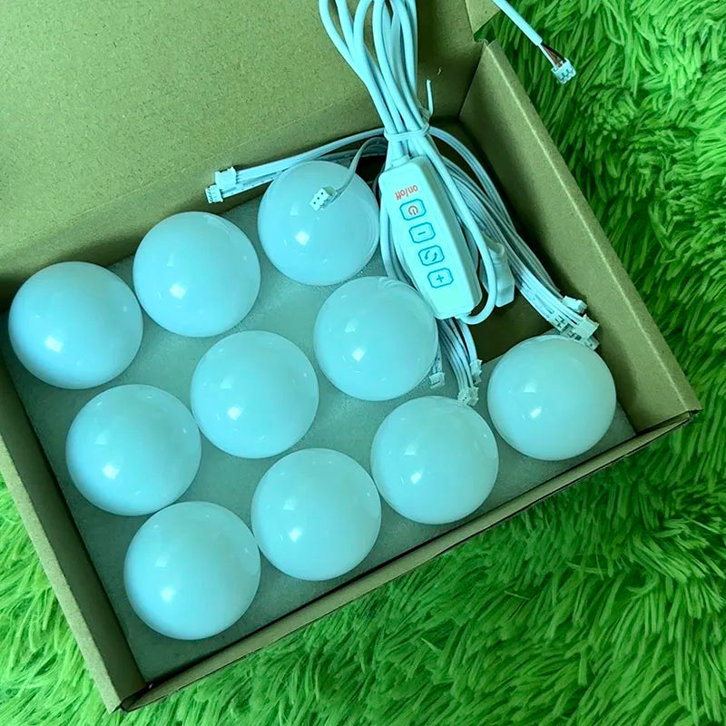 LED Light Makeup Mirror Bulbs Vanity Lights USB 5V Bathroom Dressing Table Lighting Dimmable LED Vanity Light For Mirror Light