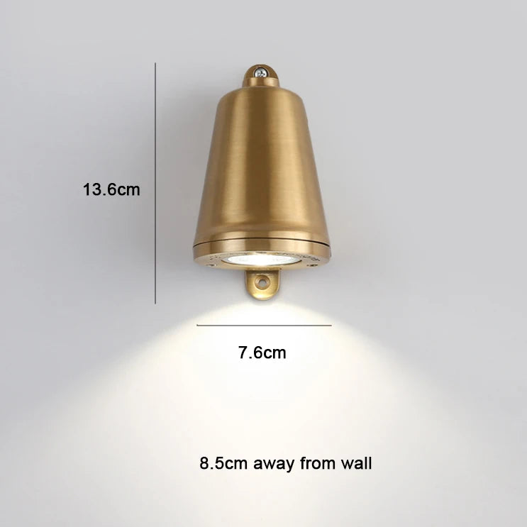 LED Wall Lamp Indoor Lighting for Stairs Entrance Balcony Retro Wall Lights Luxury Door Bell Shape Aluminum Sconce Home Decors