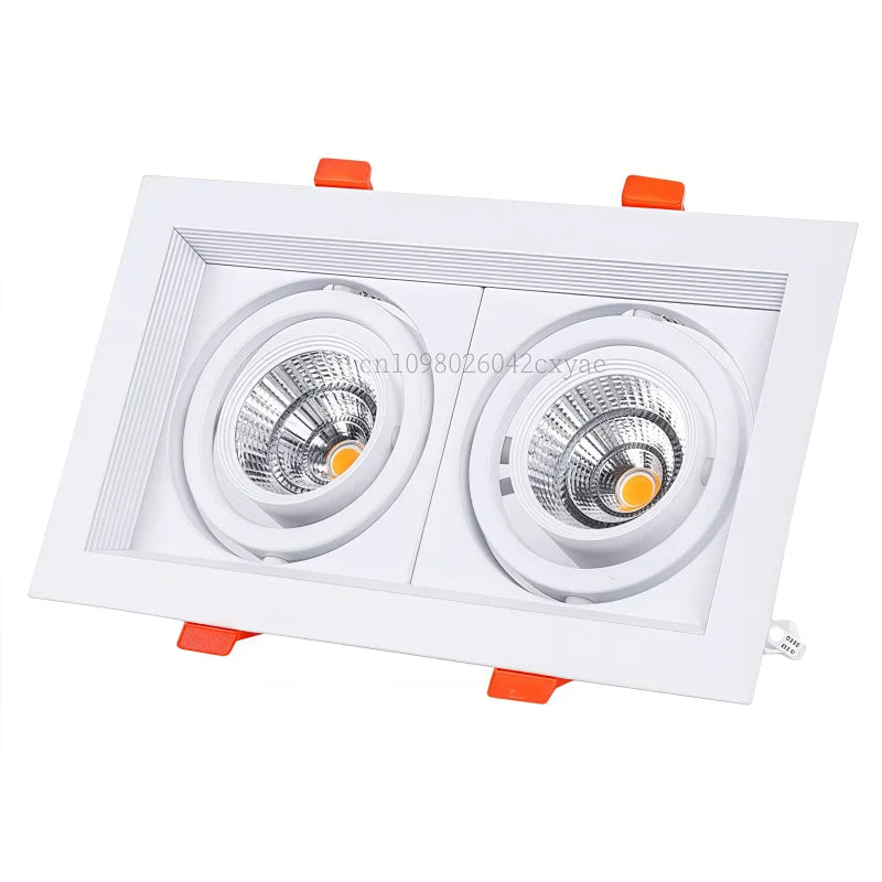 Dimmable LED downlights, COB spotlights, 10W, 20W, 30W, ceiling anti-glare, living room and kitchen indoor lighting