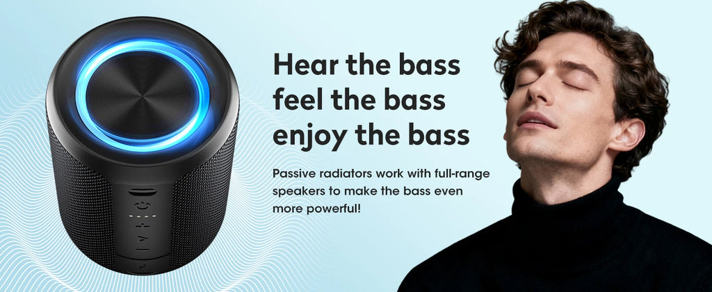 OHAYO Bluetooth Speaker Wireless with Stereo Sound, 15W Bluetooth 5.3 Speaker with TWS Pairing, AUX & USB Input, IPX7 Waterproof