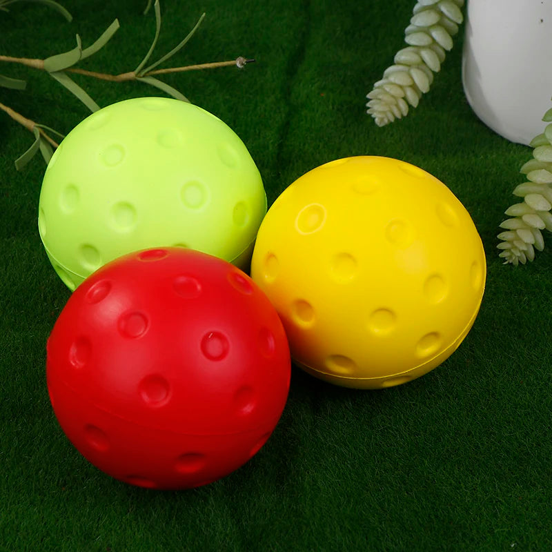 Silent & Sturdy Indoor Pickleball Balls, 1/3pcs, 74mm, PU Foam, Suitable for Practice and Tournaments