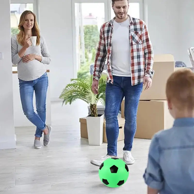 Silent Football Lightweight Low Noise Foam Soccer Ball Kids Outdoor Sports Home Training Bouncing Quiet Ball