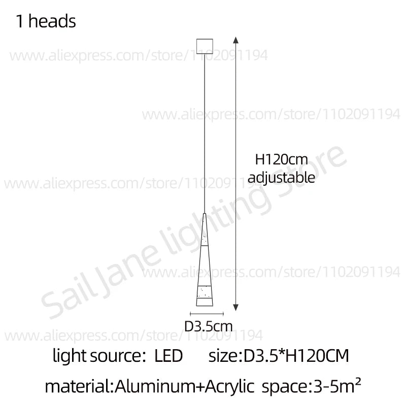 LED Attic Chandelier Villa Indoor Lighting Ceiling Pendant Modern Living Room Decorative Lamp Nordic Glossy Staircase Chandelier