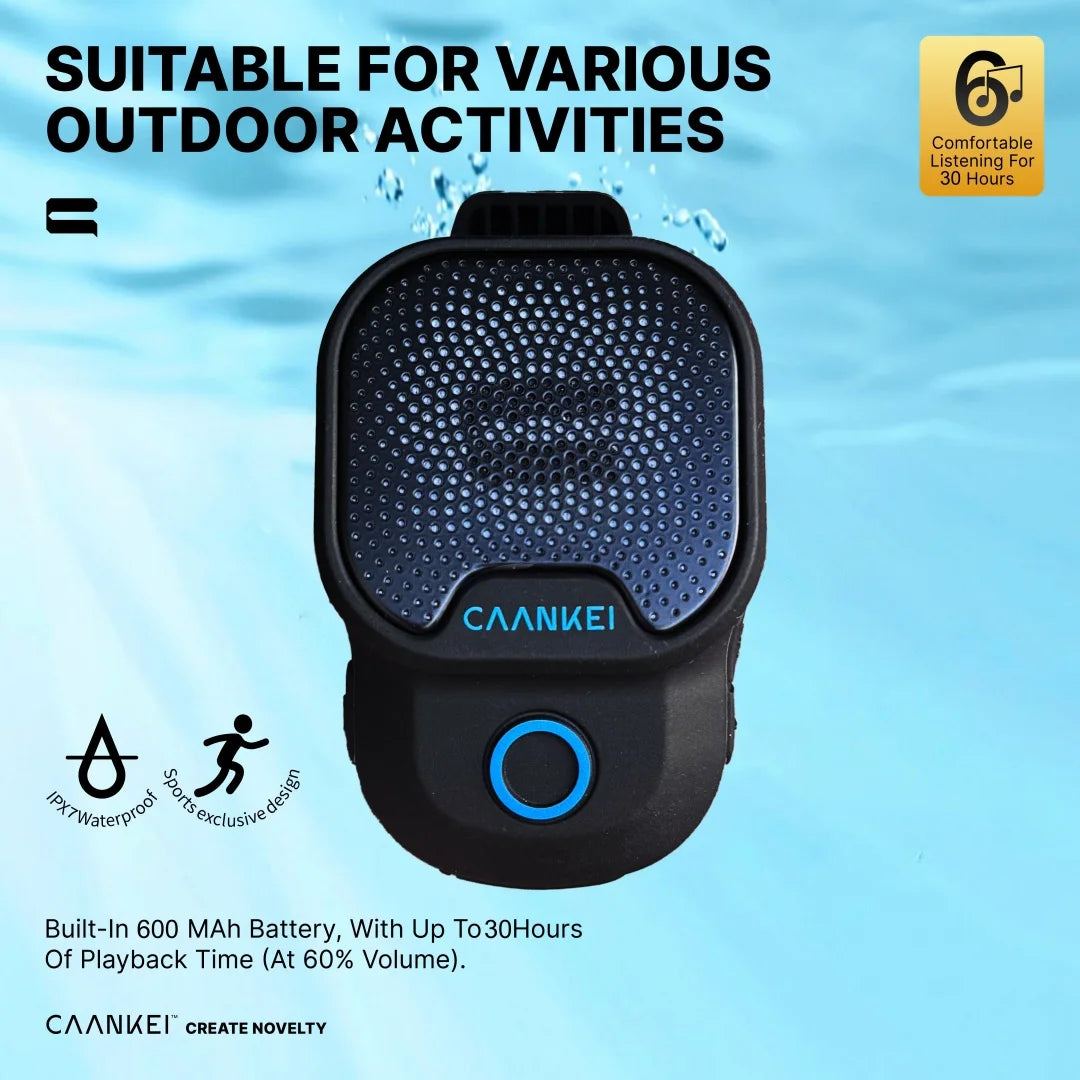 Wearable Bluetooth Speaker IPX7 Waterproof Portable Speakers Outdoor Sport Clip-On Microphone Speaker Calls/Music Mini Sound Box