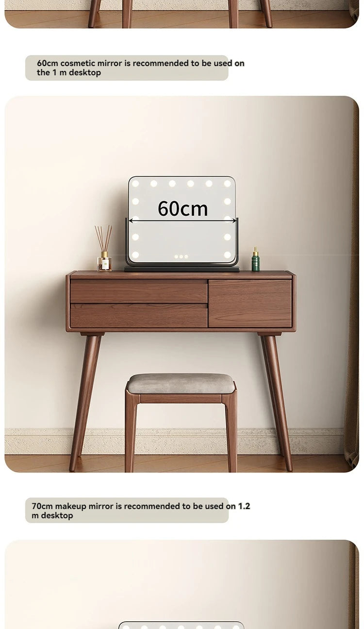 Lighted Vanity Mirror, LED Makeup Mirror with Lights, Hollywood Mirror for Tabletop Dressing