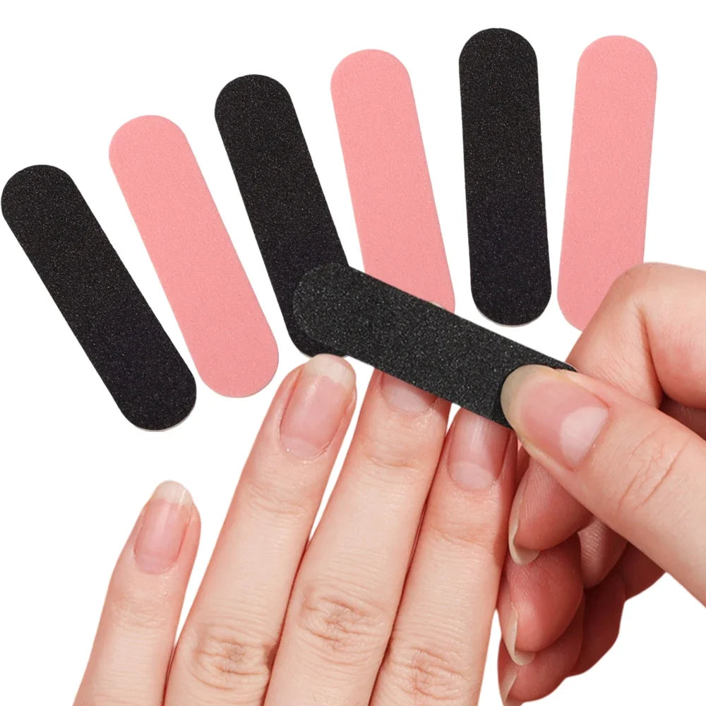 20/80/100pc Disposable Nail File Set Mini Nail Cleaning Care Kit Wood Sticks Nail Art Tools Portable Filer Accessorie Manicure