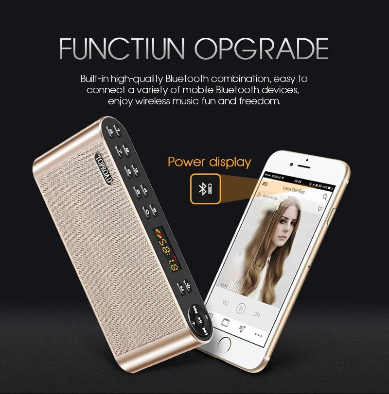 Bluetooth Speaker Usb Portable Speakers with Fm Radio Cannon Russian Steel Saber Wireless Microphone FM