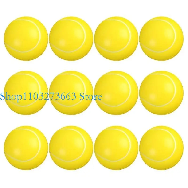 R6FE 12Pcs Small Foam Tennis Soft and Safe Sport Equipment for Boy Girls Playing Time Soft Sponge Foam Tennis