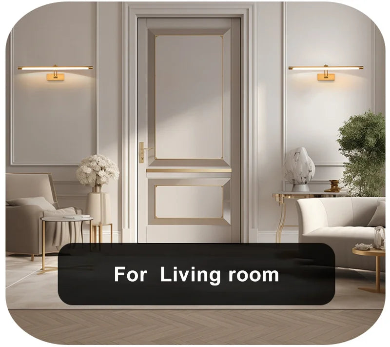 Mirror Wall Lamps Bathroom Modern Wall Lights Toilet Wall Mounted Lighting Fixtures Sconces Indoor Bedroom 12W 40 CM