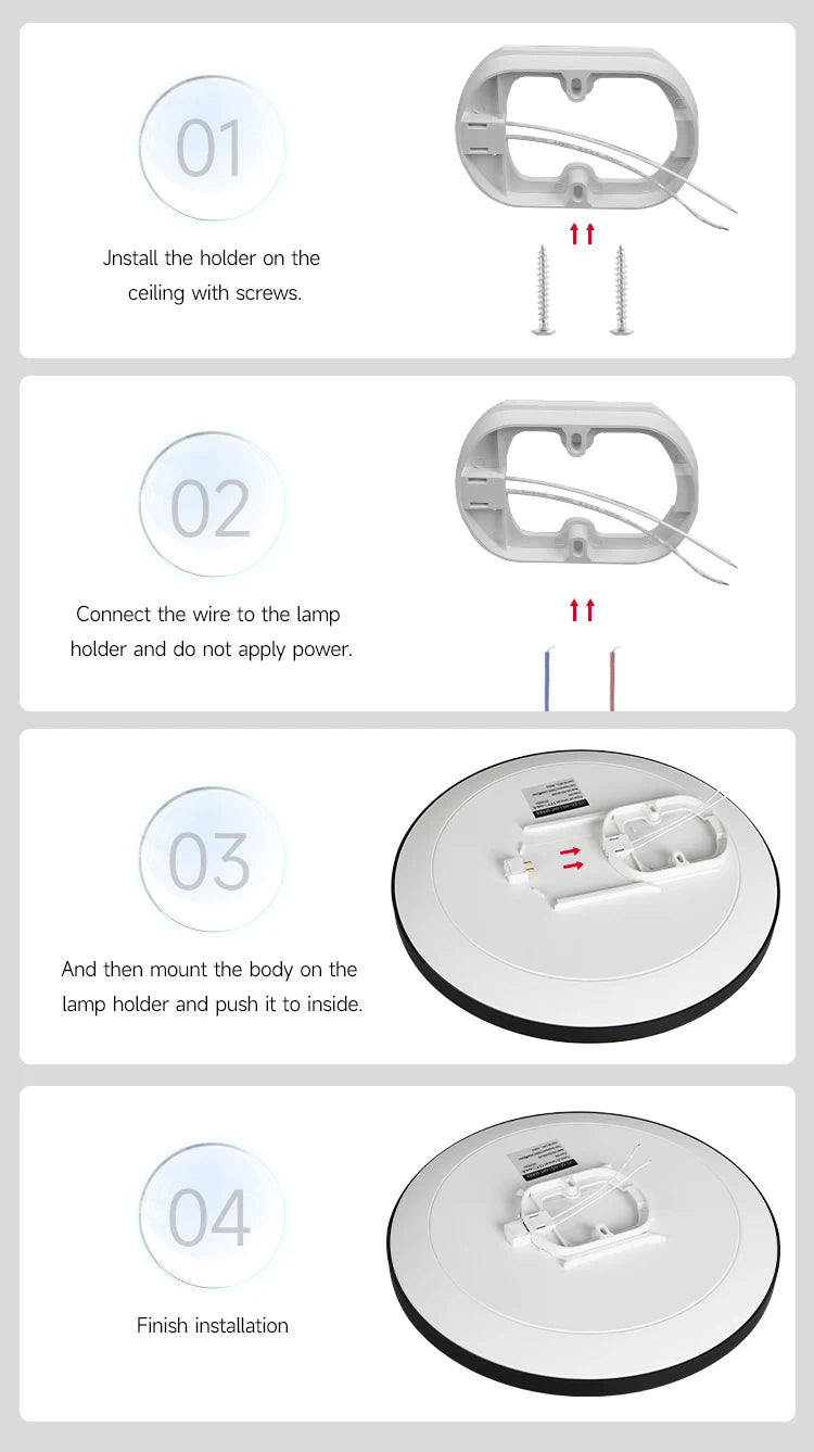 Modern Ceiling Lamp 220V Dustproof Led  Ultra-thin Ceiling Chandelier for Indoor Living Room Bedroom Decorative Ceiling Light