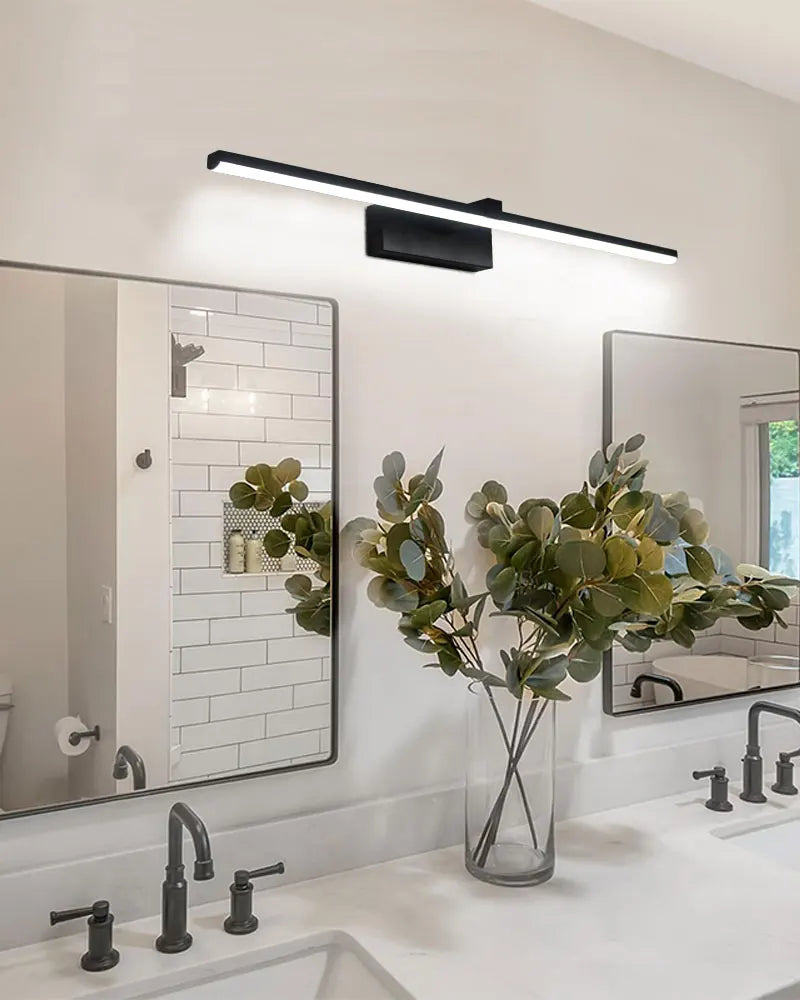 Indoor LED Vanity Lights for Mirror Hardwired 40/60cm Black LED Wall Lights Wall Lamps for Bathroom Picture Lights for Wall