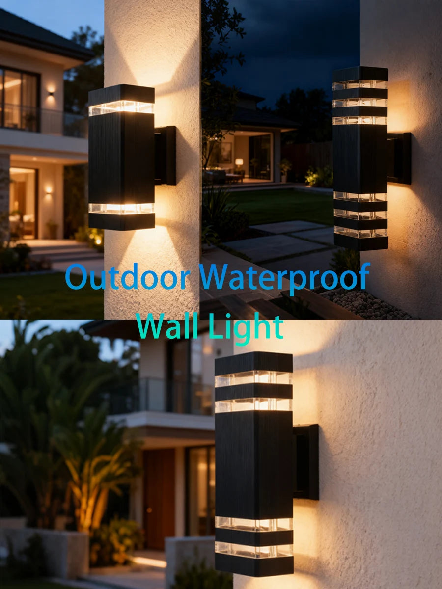 Smart Outdoor Wall Light Waterproof LED Wall Lamps Motion Sensing Porch Lights Exterior Sconce Lamps For Balcony Garden Backyard