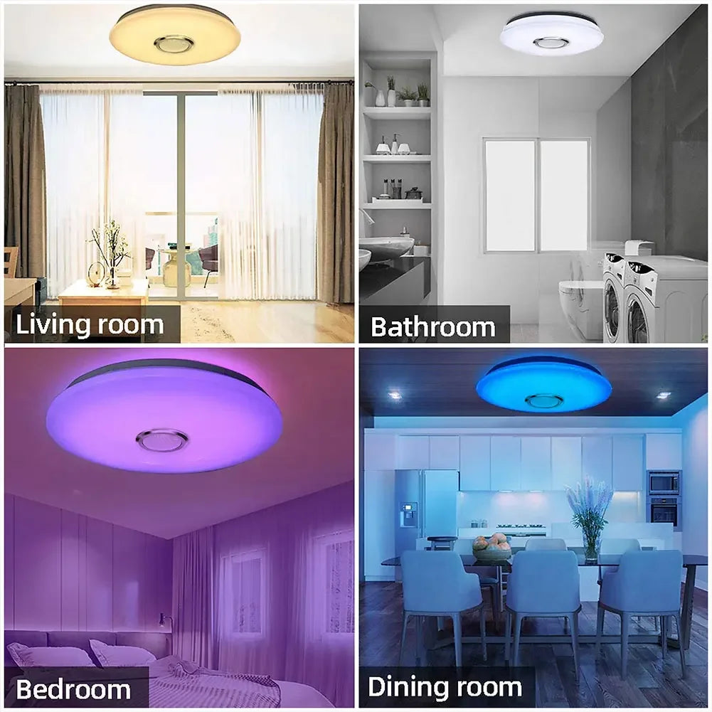 Smart Ceiling Lights Round Modern Ceiling Lamps RGB Dimming Home Lighting APP Bluetooth Music Light With Remote Control For Home