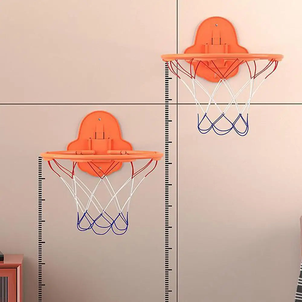 Indoor Basketball Hoop 32cm Dribbling Silent Basketball Training Hoop Noiseless Bouncing Foldable Wall-Mounted Outdoor Toys