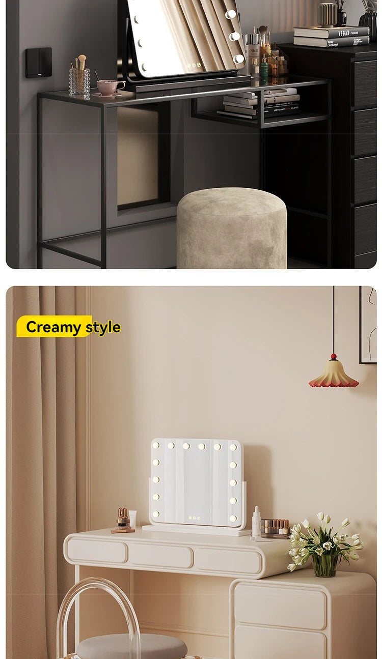 Lighted Vanity Mirror, LED Makeup Mirror with Lights, Hollywood Mirror for Tabletop Dressing