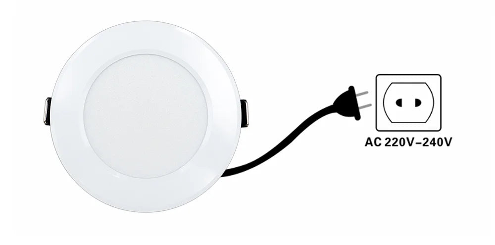 LED Downlight 3W 5W 7W 9W 12W 15W Ceiling Lamp AC 220V Recessed Led Down Light Round Panel Light Spotlight Indoor Lighting