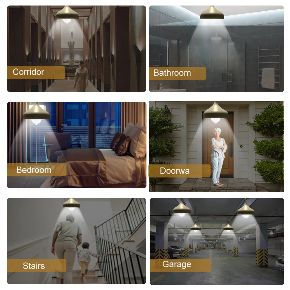 Sensor Lights Led Home Ceiling Decoration Veranda Lustre Indoor Aisle Ceiling Lamps Luminaire Round Chandelier LED Night Lights