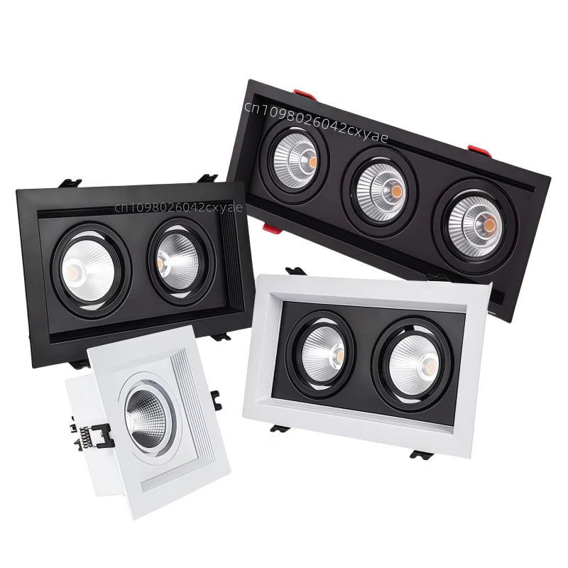 Dimmable LED downlights, COB spotlights, 10W, 20W, 30W, ceiling anti-glare, living room and kitchen indoor lighting
