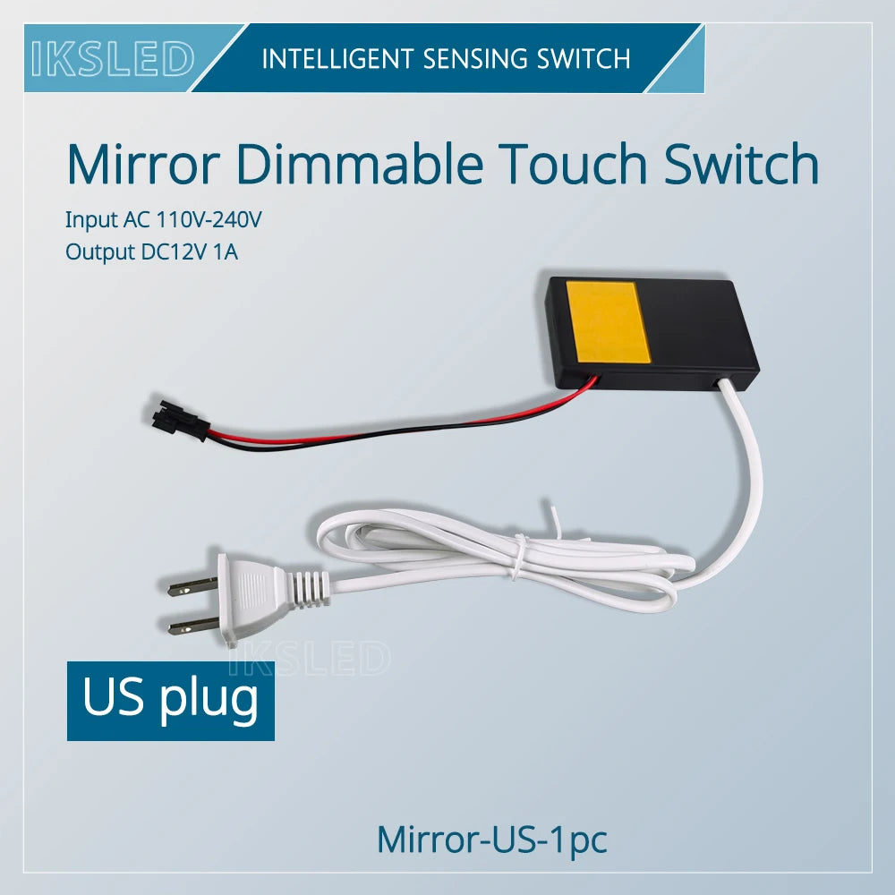 220V 110V Touch Sensor Switch  LED Smart Single Key Mirror Light Switch Touch Dimmer Switch For Bathroom Mirror