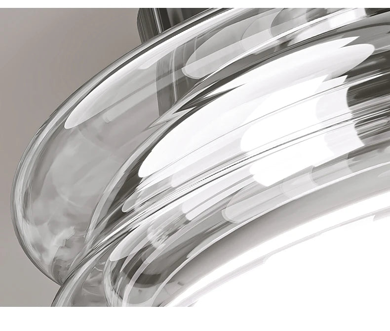 Italian Minimalist Designer Glass Ceiling Light Circular Corridor Lamp Hallway Living Room Dressing Room Lighting Decoration