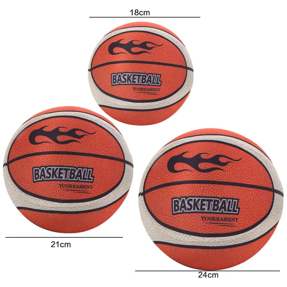 18cm/21cm/24cm Silent Bouncing Basketball High Elasticity Removable Zippered Indoor Training Quiet Ball High Density Foam