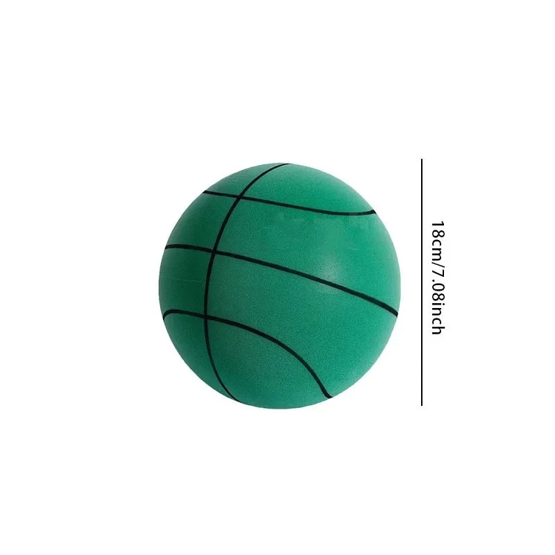 Silent basketball high-density children's indoor training racket ball portable 18cm/22cm sponge elastic small leather ball toy