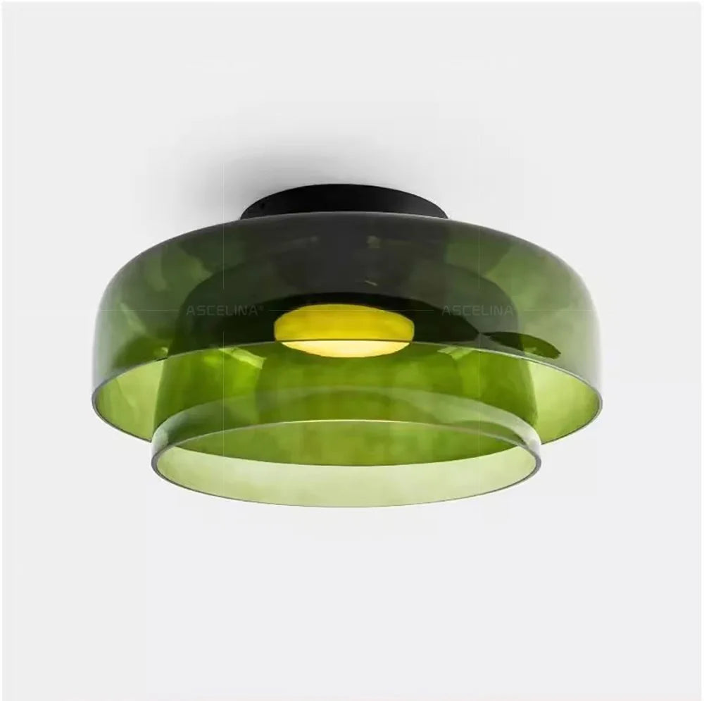 LEVELS Glass Ceiling Lamp Bedroom led Medieval Colourful lamps for Restaurant Creative Dining Room bedroom Balcony hallway Lamps