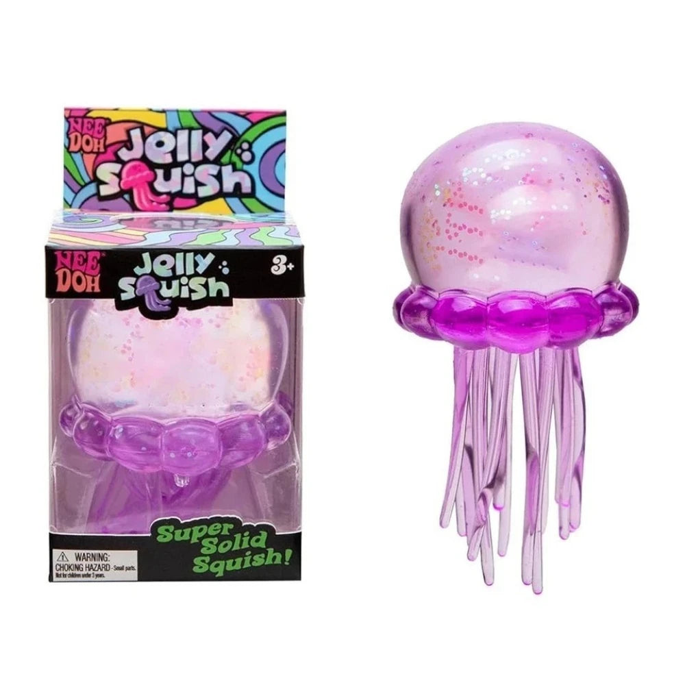 NeeDoh Jellyfish Sensory Toy, Soft Squishy Stress Relief Squeeze Fidget Toy for Kids & Adults