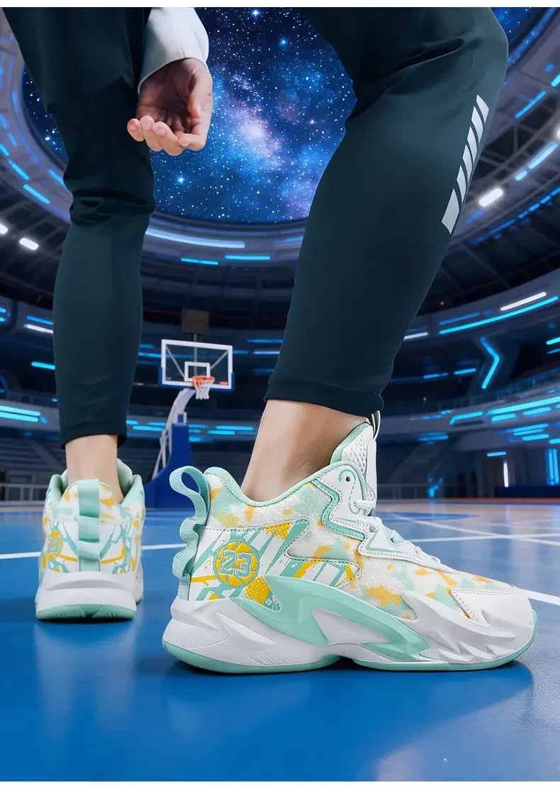 Flying Weave Breathable Basketball Shoes, Soft And Comfortable, Thickened Shock-absorbing Sole, Durable For Daily Sports Outdoor