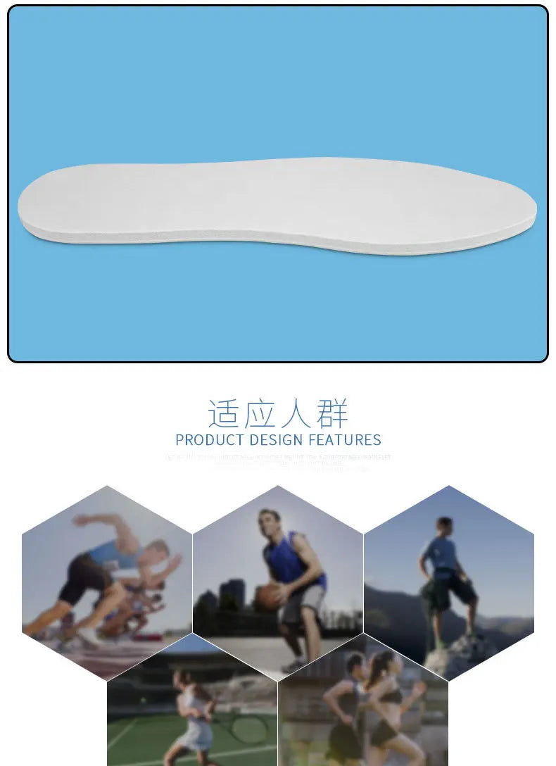 Memory Foam Sports Insoles For Shoes Men Women Sponge Foam Pad Shock-absorbing Comfort Insoles Shoe Inserts Cushion Can Be Cut