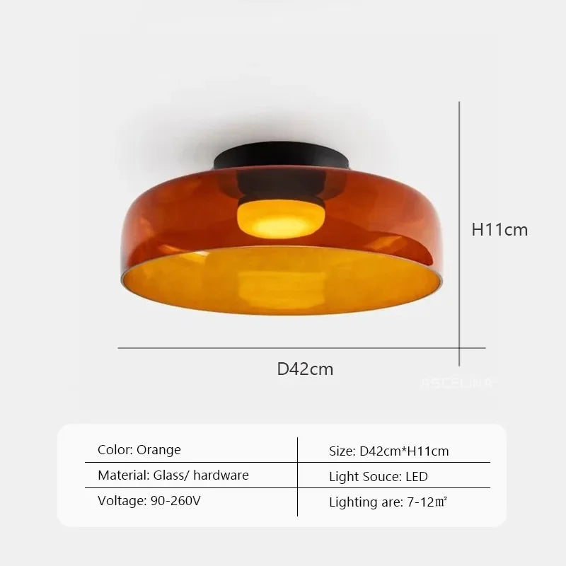 LEVELS Glass Ceiling Lamp Bedroom led Medieval Colourful lamps for Restaurant Creative Dining Room bedroom Balcony hallway Lamps