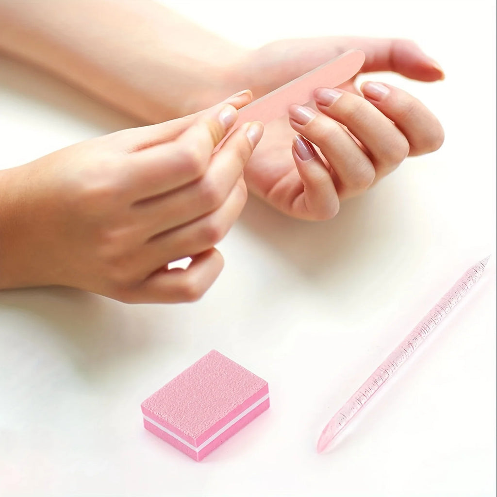 1set-30pcs Nail Care Kit: Mini Files, Buffers & Sticks - Perfect for Jewelry Polishing & Manicures