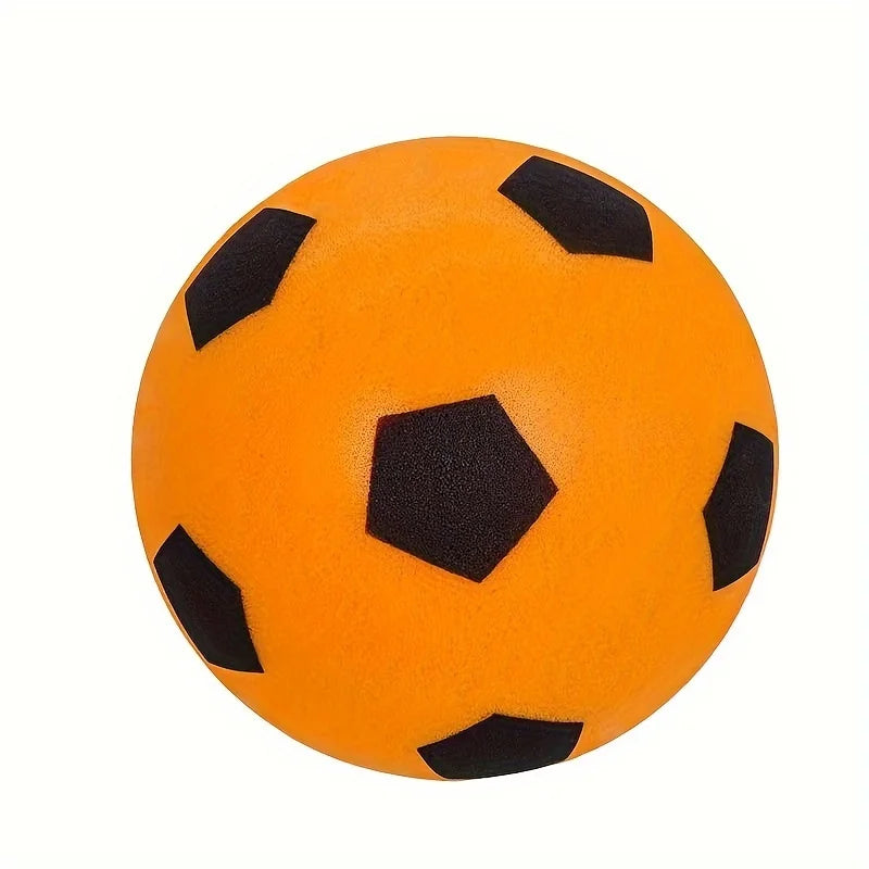 Silent 5-Size Indoor Solid Sponge Soccer Ball | Manual Sewing, Faux Leather, Mixed Color, Suitable for Adults