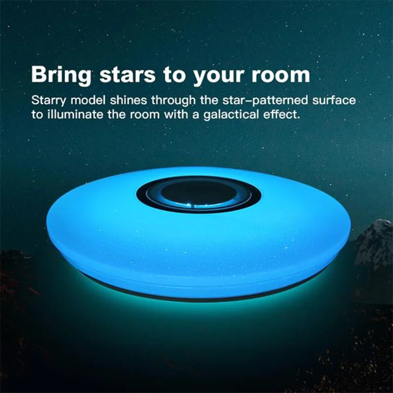 RGB Smart Home LED Ceiling Light With Speakers For Music APP Remote Control Bluetooth Interior Decoration Bedroom Party
