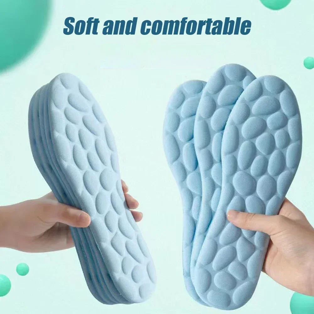 2/4pcs Soft Massage Memory Foam Insoles for Sport Running Shoes Sole Breathable Cushion Pads Women Men Feet Orthopedic Insoles