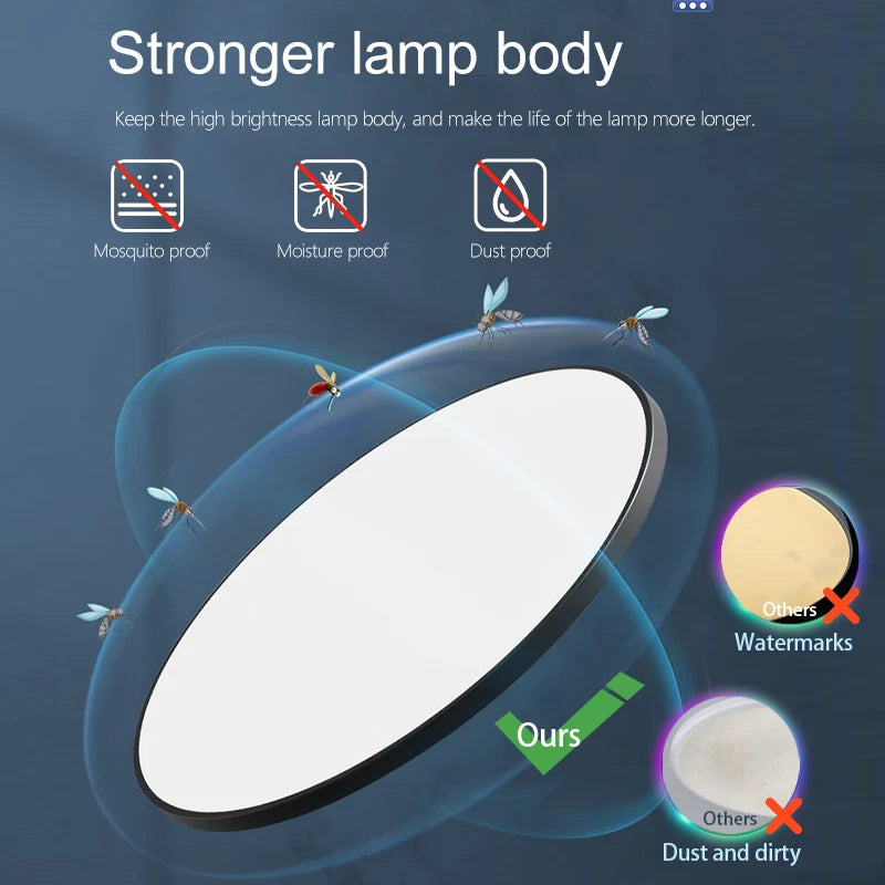 Smart LED Ceiling Light APP Luster Remote Control Appliance 36W 50W 80W interior Home Decor Fixture Bathroom Bedroom