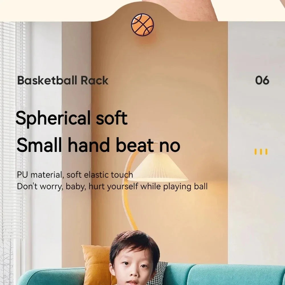 PU Foam Basketball Kids Indoor Silent Basketball Bouncing Mute No Noise Ball Bounce Squeezable Mute Bouncing Sports Basketball