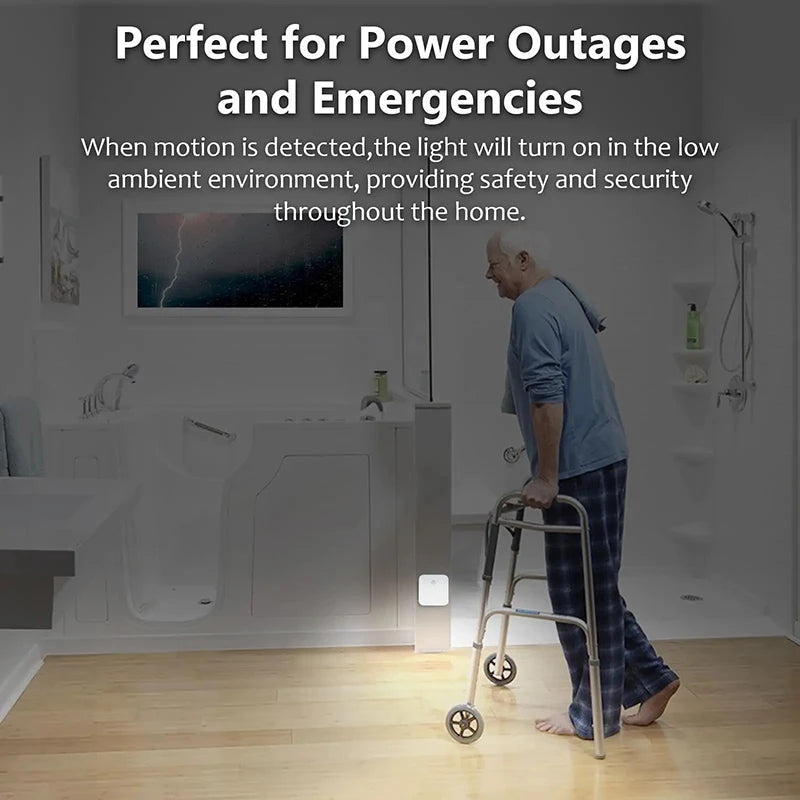 LED Light Smart Human Sensor USB Charging Square Lamp Emergency Automatic Lighting for Bedroom Kitchen Hallway Cabinet Lights