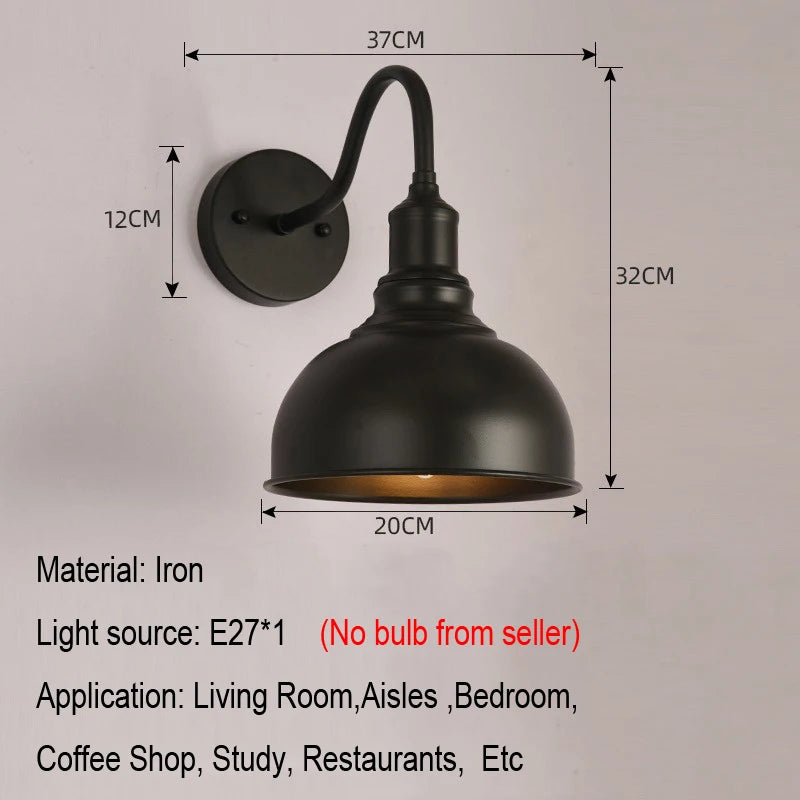 Loft Retro Industrial Indoor Wall Lamp Minimalist garden light Iron Lamp Restaurant Corridor Balcony Wall Light